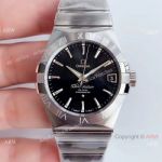 VSF 1:1 Best Edition Omega Constellation Stainless Steel Black Dial Replica Watch 8500